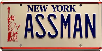 Космо Крамер | Ассман | Металлическая штампованная крышка номерного знака металлическая автомобильная бирка для мужчин и женщин 6 x 12 дюймов